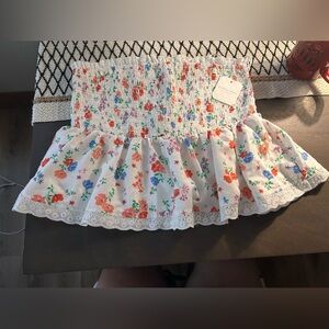 Carly floral smocked tube top SIZE XL NEW WITH TAGS